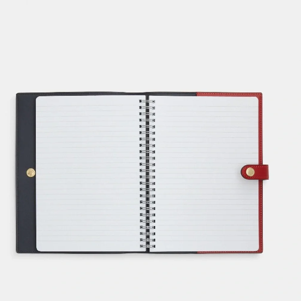 Coach Notebook In Signature Canvas blue/bold red CBL05 NWT